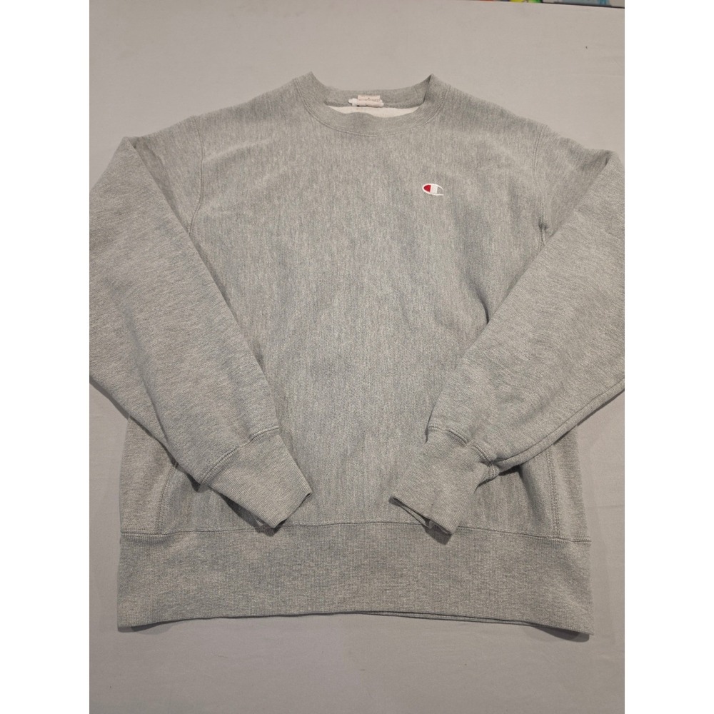 Champion Reverse Weave Sweatshirt Mens Medium Gray GF70T Pullover Crewneck